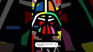 Asking AI for freestyle painting of Darth Vader in the style of Basquiat. #ai #art #short