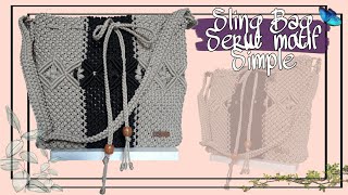 Cara Membuat Sling Bag Serut Motif Simple dari Tali Kur | Oemah Kreasi