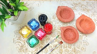 Diya Decoration for diwali, make this diwali colorful #diy #diya #decoration #handmade #motivation