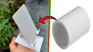 How To Make Mobile Stand At Home From PVC Pipe |  Smartphone Adjustable Holder