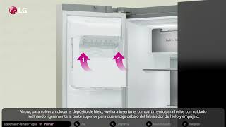 Soporte LG España - Utilizar dispensador de hielo y agua de un Frigorífico Side-by-Side LG.