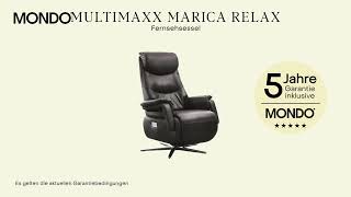 Der elegante MONDO TV-Sessel Multimaxx Relaks in Echtleder black