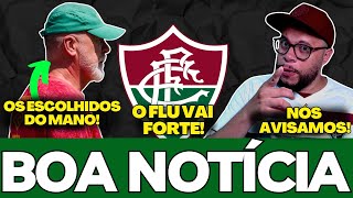 🚨BOA NOTÍCIA PARA  O FLUMINENSE, EU AVISEI VOCÊS! VEJA OS ESCOLHIDOS DO MANO E MAIS