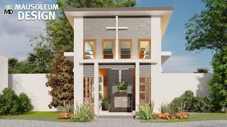 Mausoleum Design - Modern Elevated Mausoleum Design  - EP102