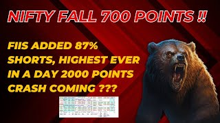 Nifty 2000 Points Crash? Circuit Lagega ? FIIs hold 87% Shorts #nifty #niftyprediction #election