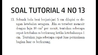 KALKULUS I: Soal Tutorial 4 No.13 | Laju yang Berkaitan