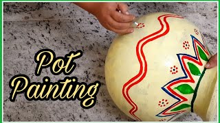 Pongal Pot Decoration | Pot Painting | Pongal Panai Decoration |How To Paint Pot For MakarSankranthi