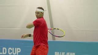 Rafael Nadal's first practice ahead of Davis Cup in Malaga