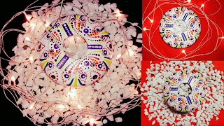 Easy dot mandala art// Best out of waste idea// Dot painting..