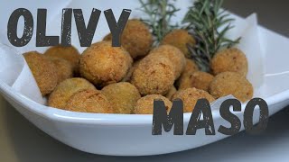 Smažené olivy v mletém mase. Klasický recept střední Itálie. Olive all’ascolana