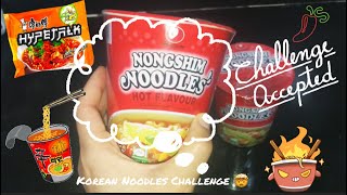 تحدي النودلز الكوري السبايسي 🤯 🌶| Korean Noodles Challenge