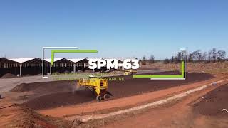 MECBIO-MENART SPM 63 Self Propelled Windrow Turner for processing poultry manure into compost