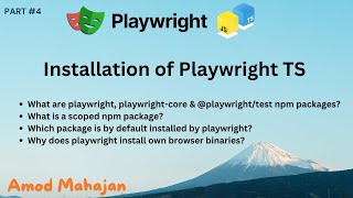 #4. Installation of Playwright TS | Why does playwright install its own browsers? #playwright