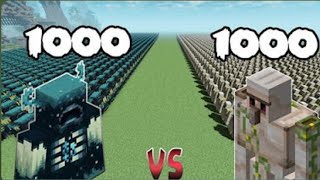 100 Iron Golame Vs 20 Warden In Minecraft |