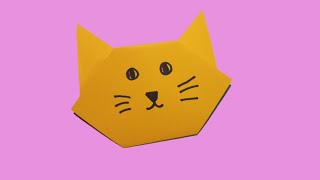 Origami CAT easy DIY paper crafts Origami CAT face