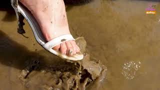 The times her motorbike broke down - stuck her - in the mud