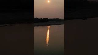 Sunset in River #shorts #nature #video