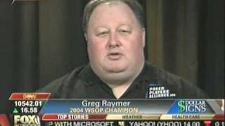 Greg Fossilman Raymer - online poker -  Fox Business Channel July 27, 2010