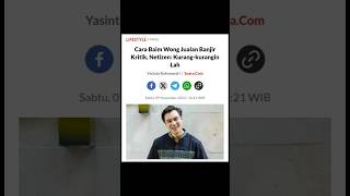 CARA BAIM WONG JUALAN BANJIR KRITIK NETIZEN #shorts