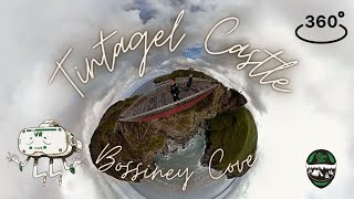 Wirtualna wycieczka Tintagel Castle w Kornwalii oraz Bossiney Cove VR 360 4K