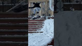 Frontside 360 pop show it #snowskate #сноускейт