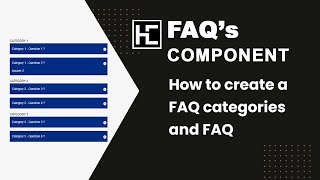 How to create a FAQ categories and FAQ