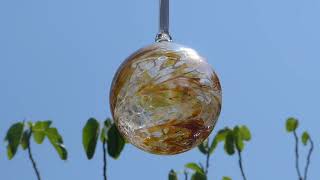 Sienna Glass 10 cm ball, gold