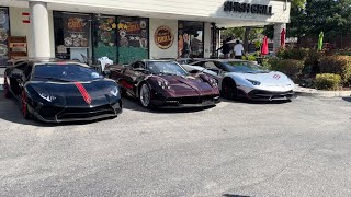 supercars entering carshow #lamborghini #porsche #supercars #subscribe