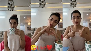 My Favourite IPL Team Is RCB | Rashmika Mandanna Live Cute Expression ❤️😘 On Instagram