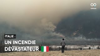 Un gigantesque incendie de forêt s'est propagé dans les Alpes italiennes