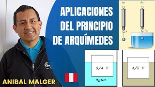 FRACCIÓN SUMERGIDA y PESO APARENTE: PROBLEMAS TIPO #anibalmalger #admisionuni #cepreuni #arquimedes