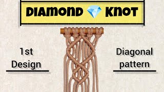 #EP2 Macrame Diamond Pattern, Makrome Desenleri, الگوی لوزی مکرومه