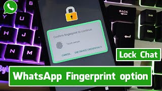 🔒 WhatsApp Chat Lock using Fingerprint | WhatsApp New Update