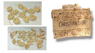 Crochet Tutorial "Leaf" || Christian Dior Crochet Bag 🌿😍