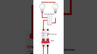 how to use two way switch circuit diagram #shorts#shortsvideo#twowayswitch