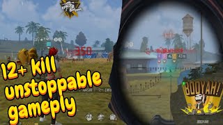 Free Fire 🔥 1 Vs 12 unstoppable gameply ||  12+ kill in free fire #freefire #oprahul99