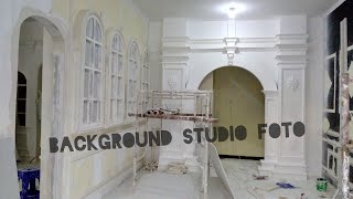 Design studio foto menggunakan material gypsum