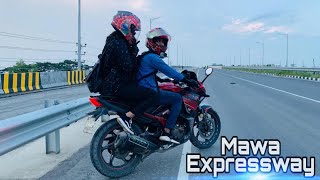 Giving my girlfriend a ride on my bike || ride to Mawa Expressway || Born Biker || moto vlog ||