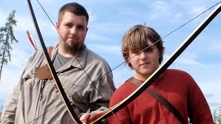 Family Archery Shoot with windy conditions 09/01/2014