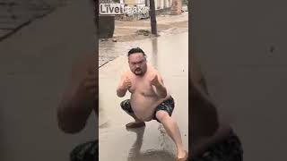 Chinese man Introducing the New Fat Kung Fu