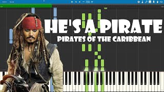 He's a Pirate (From Pirates of the Caribbean) Piano Tutorial (Synthesia)