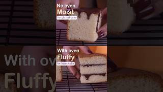 Moist or Fluffy Sponge cake? #spongecake  #bakingtips  #cakeshorts #pastry Full recipe on channel.