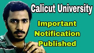 Important Notification Published Calicut University | Calicut University Notification