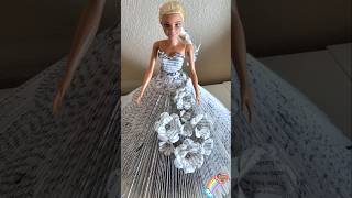 #fashion #barbie #slothmotion #papercraft #doll #toys #craft #weddingdress #paperflower #couture