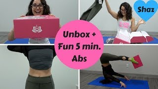 My First Fitness Subscription Box - YogaClub Unboxing + Fun 5 Min Abs!