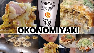 Okonomiyaki Mukbang | Hiroshima Honten