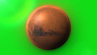 Mars planet Rotating Green screen videos