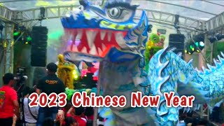 Tradional Dragon Dance and Chinese New Year Lucky Foods at Lucky China Town