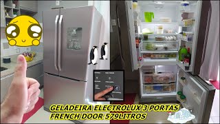 GELADEIRA ELECTROLUX 3 PORTAS, French Door DM84X 579 litros, REVIEW.