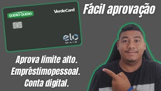 cartão de credito verde card. fácil aprovação.